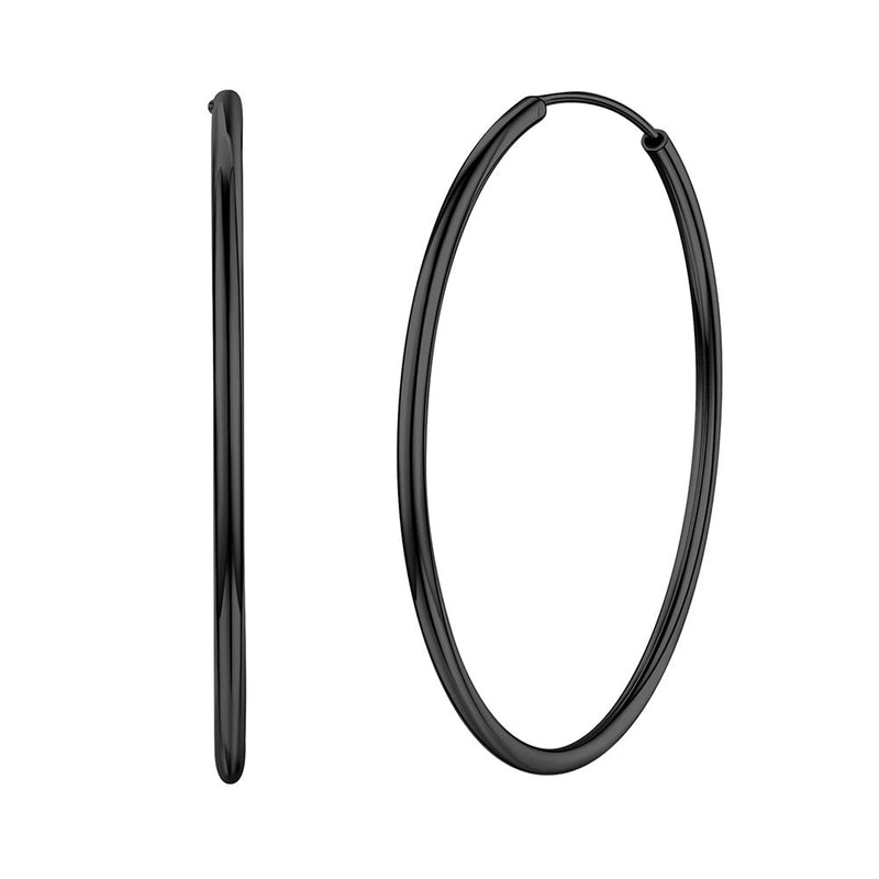 Sterling Silver Thin Hoop Earrings for