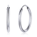 Sterling Silver Thin Hoop Earrings for