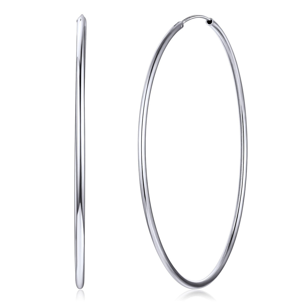 Sterling Silver Thin Hoop Earrings for