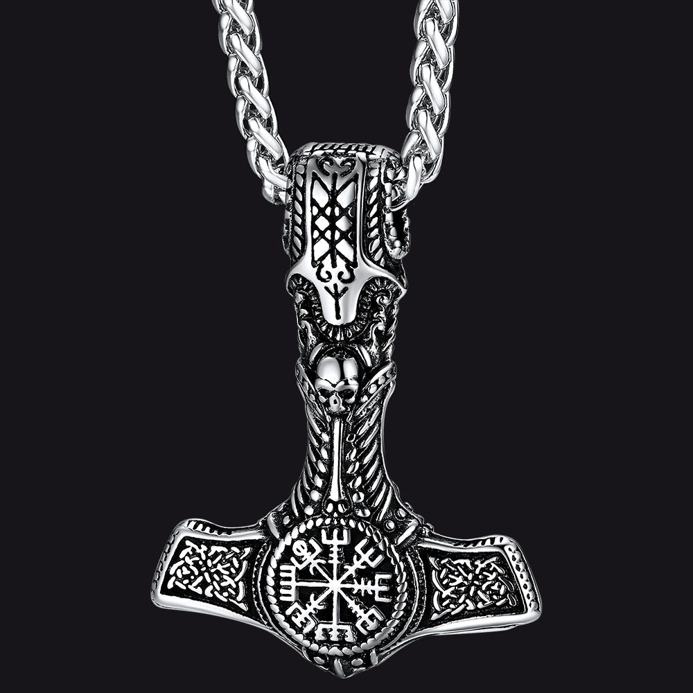 Viking Thor's Hammer Mjolnir Necklace Pendant for