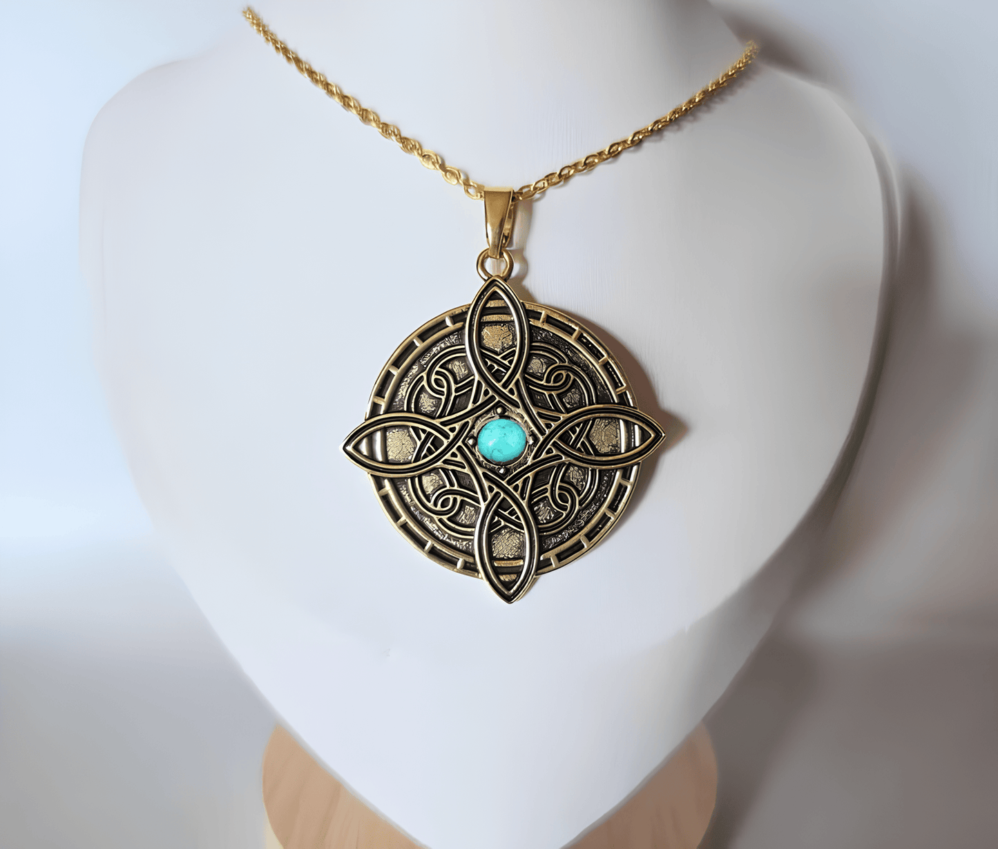 Turquoise Witch’s Knot Necklace