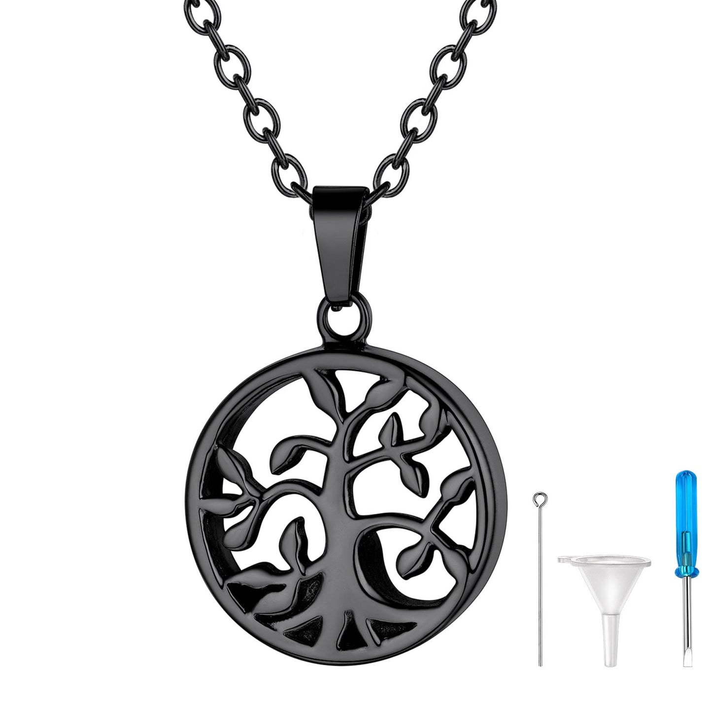 Cremation Tree of Life Urn Necklace for Ashes Memorial Gift