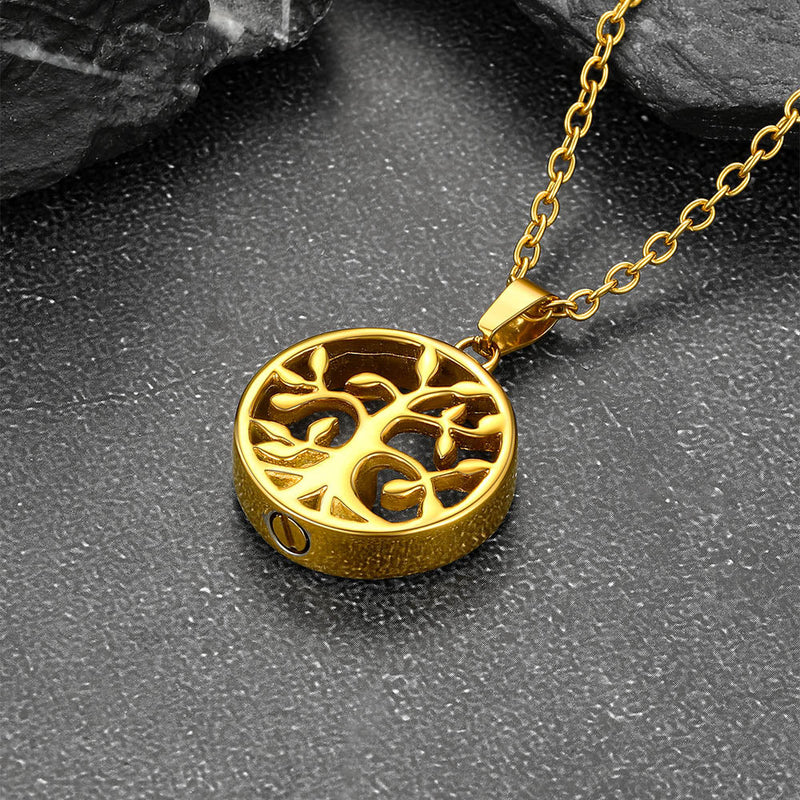 Cremation Tree of Life Urn Necklace for Ashes Memorial Gift