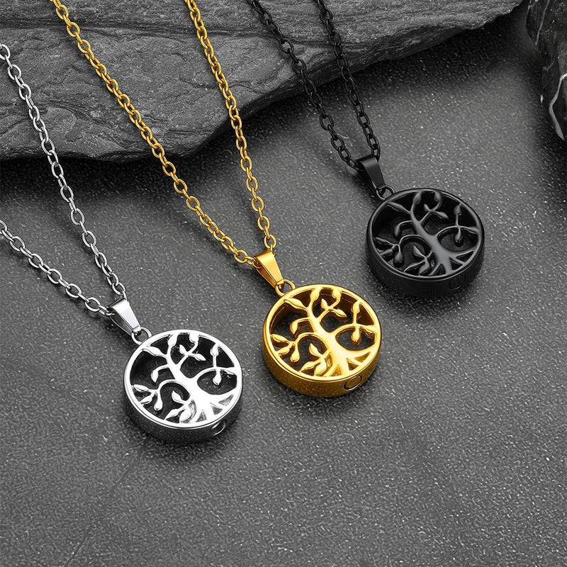 Cremation Tree of Life Urn Necklace for Ashes Memorial Gift