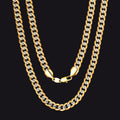 Two-tone Cuban Chain Necklace for , 6mm/10mm Width