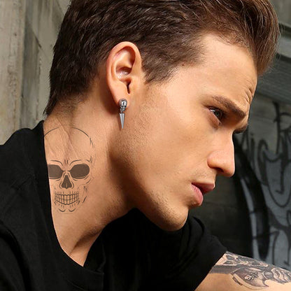Flash Punk Spike Skull Earrings for