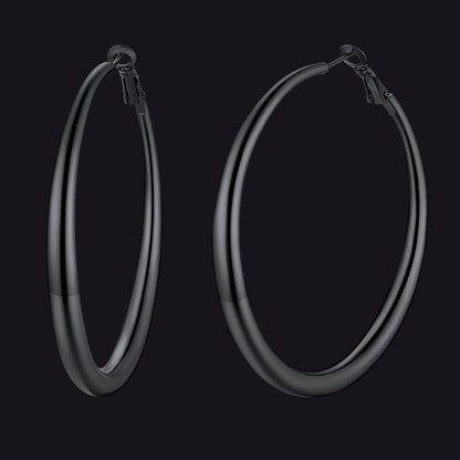 40/60/80mm Simple Thin Hoop Earrings for