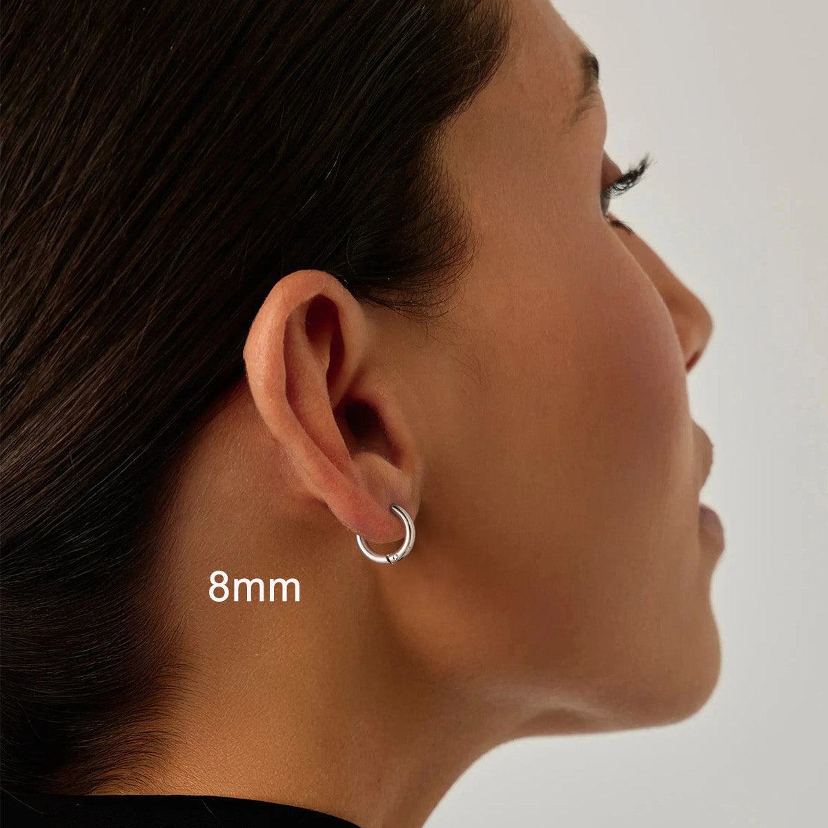 Stainless Steel Small Huggie Hoop Earrings for