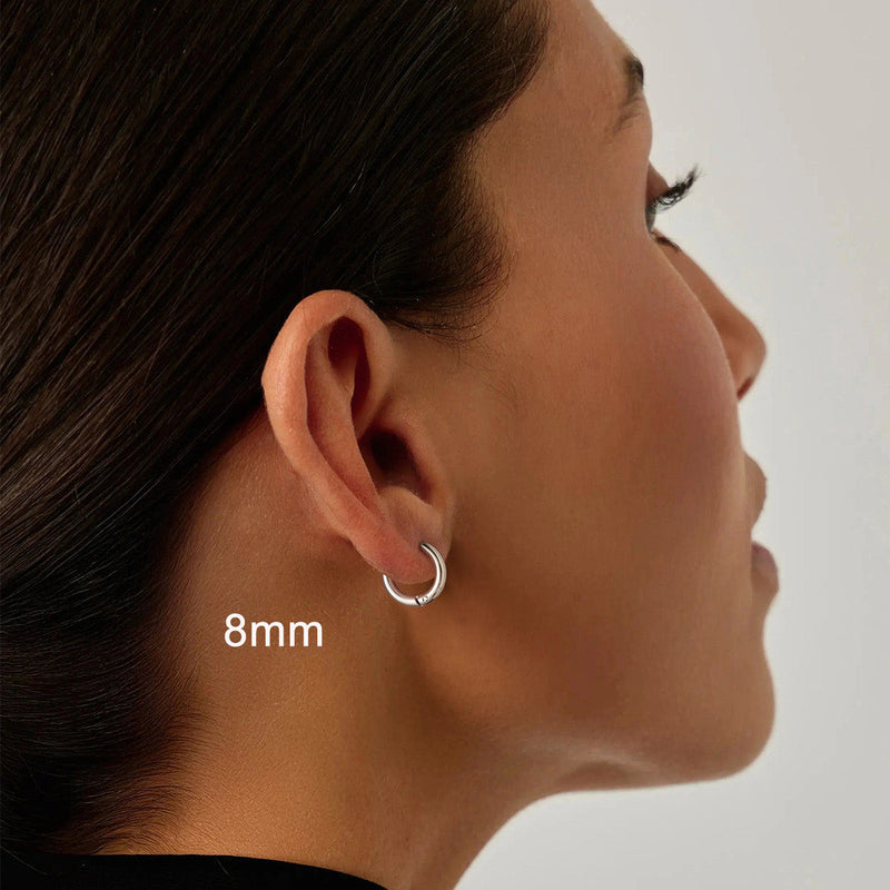 Stainless Steel Small Huggie Hoop Earrings for