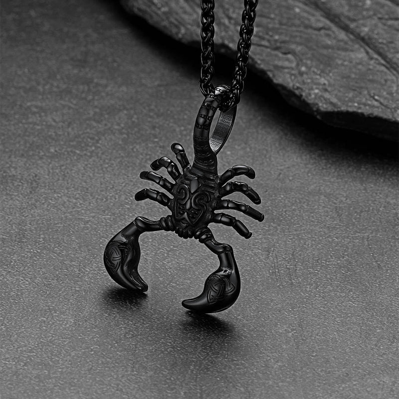 Celtic Knot Scorpion Pendant Necklace for