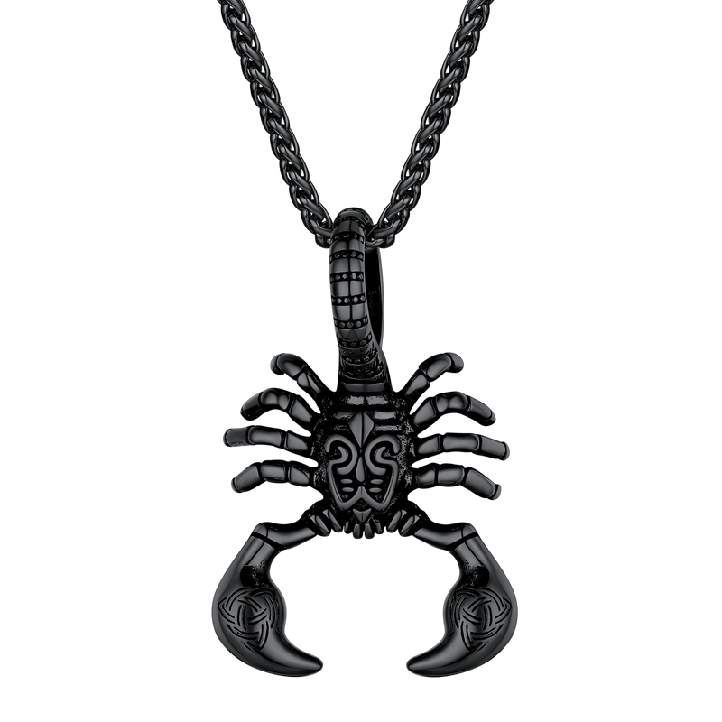 Celtic Knot Scorpion Pendant Necklace for