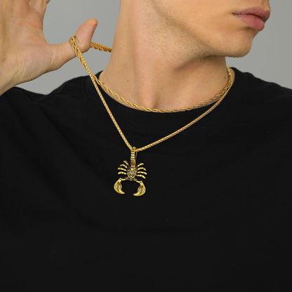 Celtic Knot Scorpion Pendant Necklace for