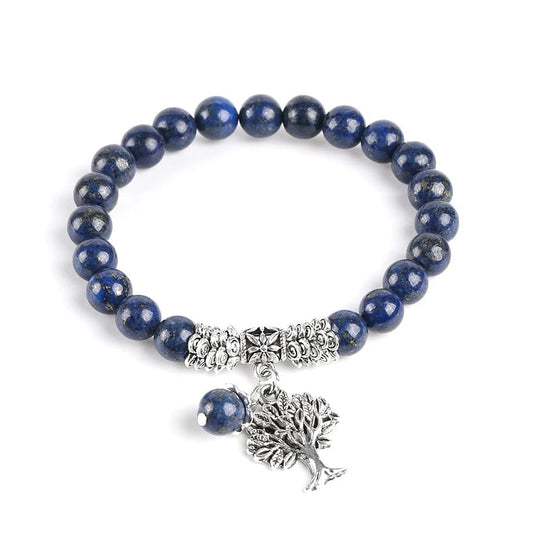 Lapis Lazuli Tree of Life Awareness Bracelet