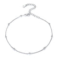 925 Sterling Silver Anklet With Beaded for