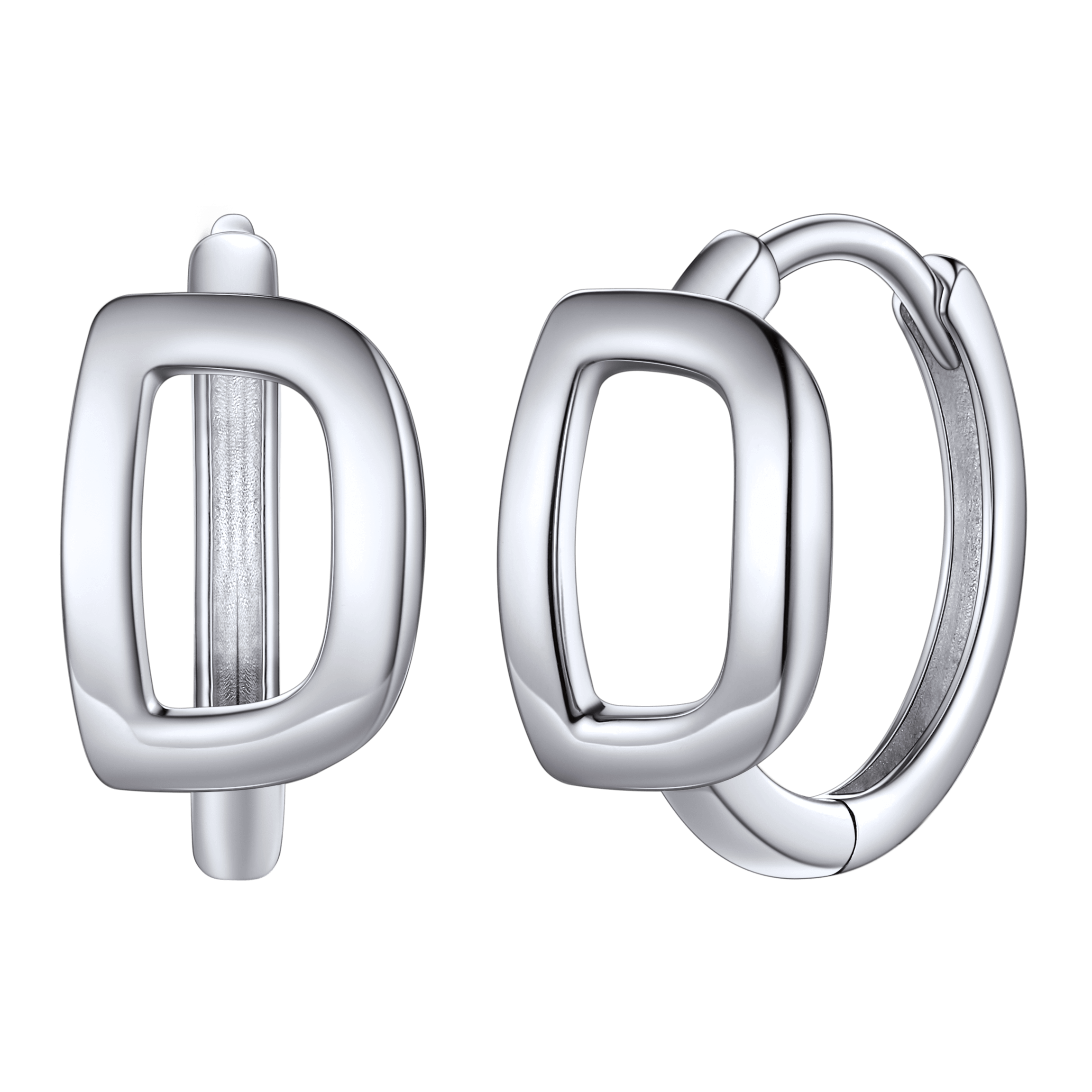 Sterling Silver Initial Letter A-z Hoop Earrings for