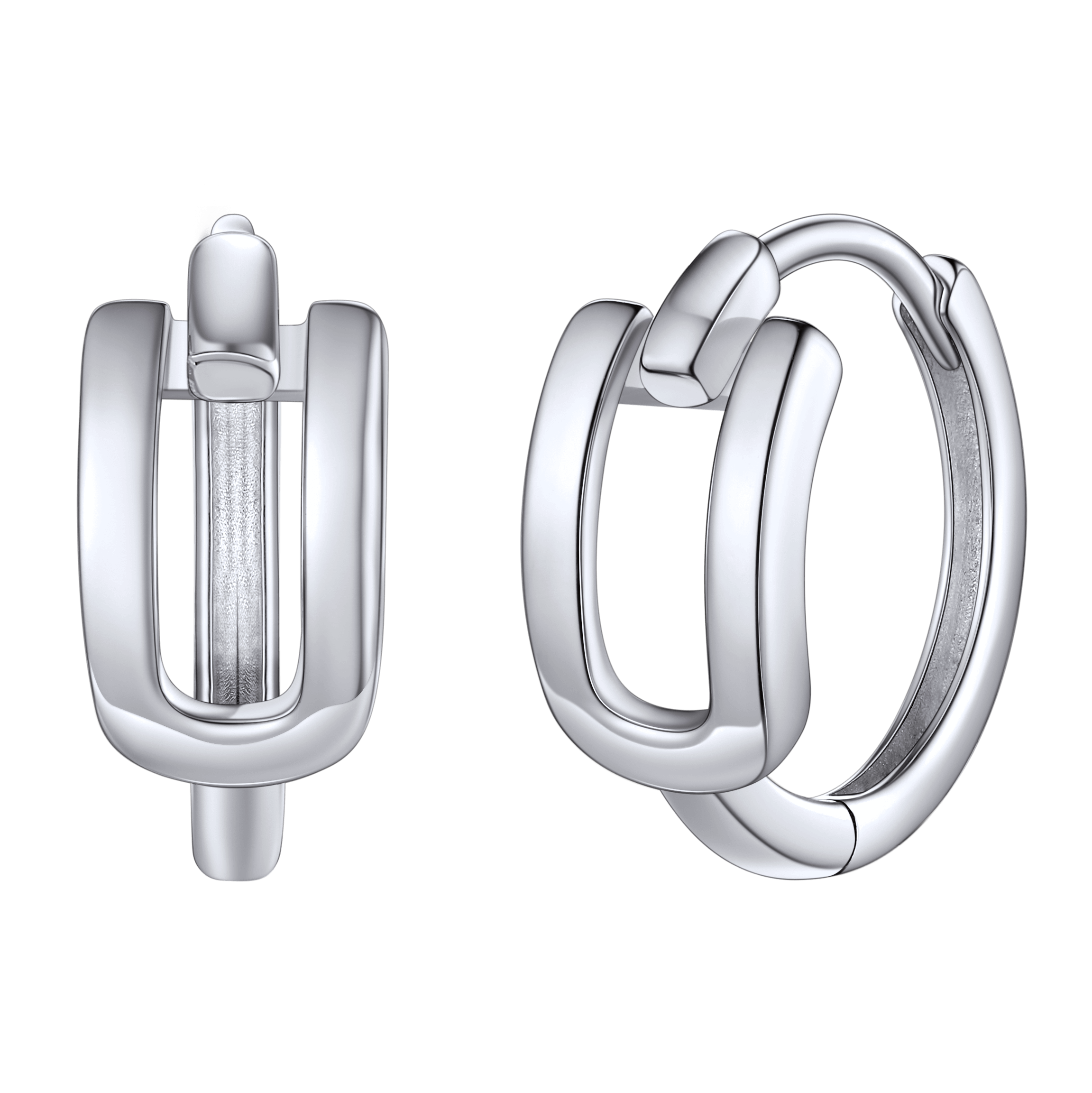 Sterling Silver Initial Letter A-z Hoop Earrings for