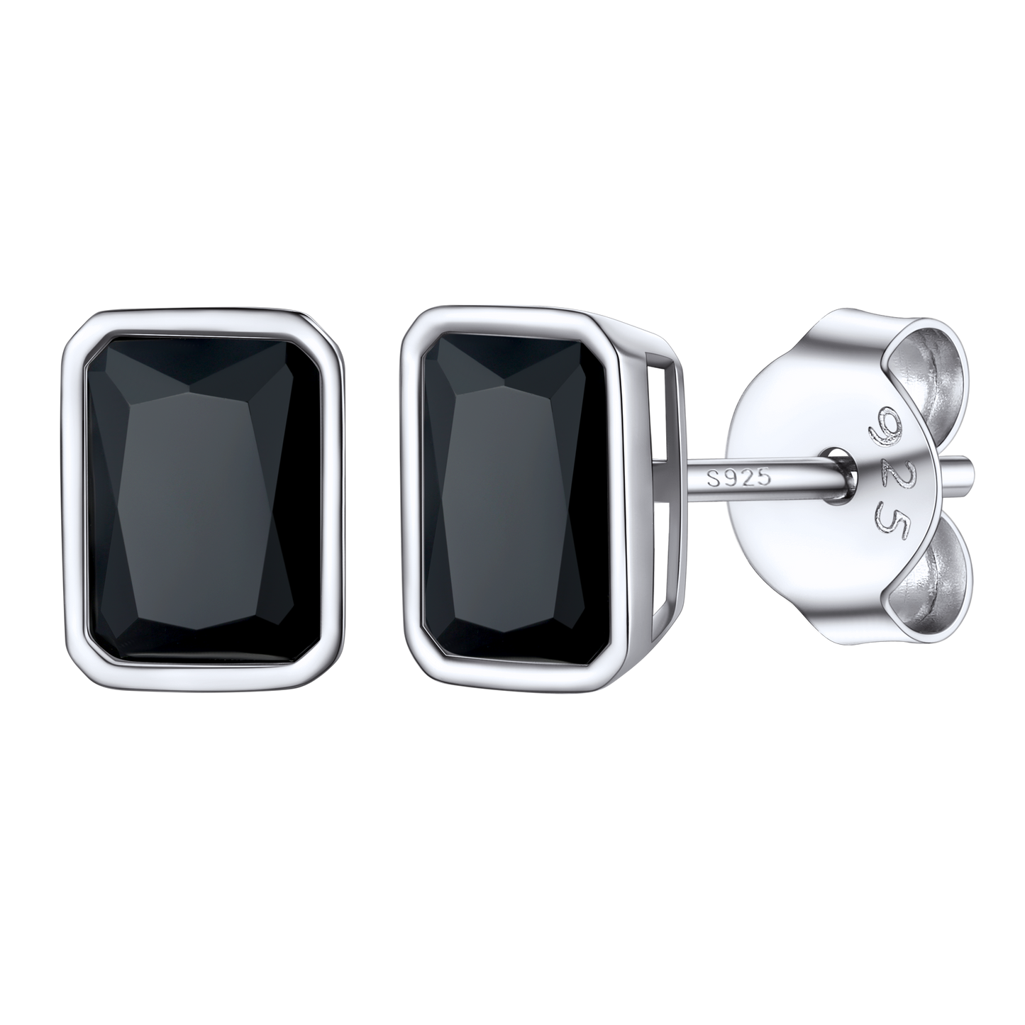 Flash Sterling Silver Stud Earrings for