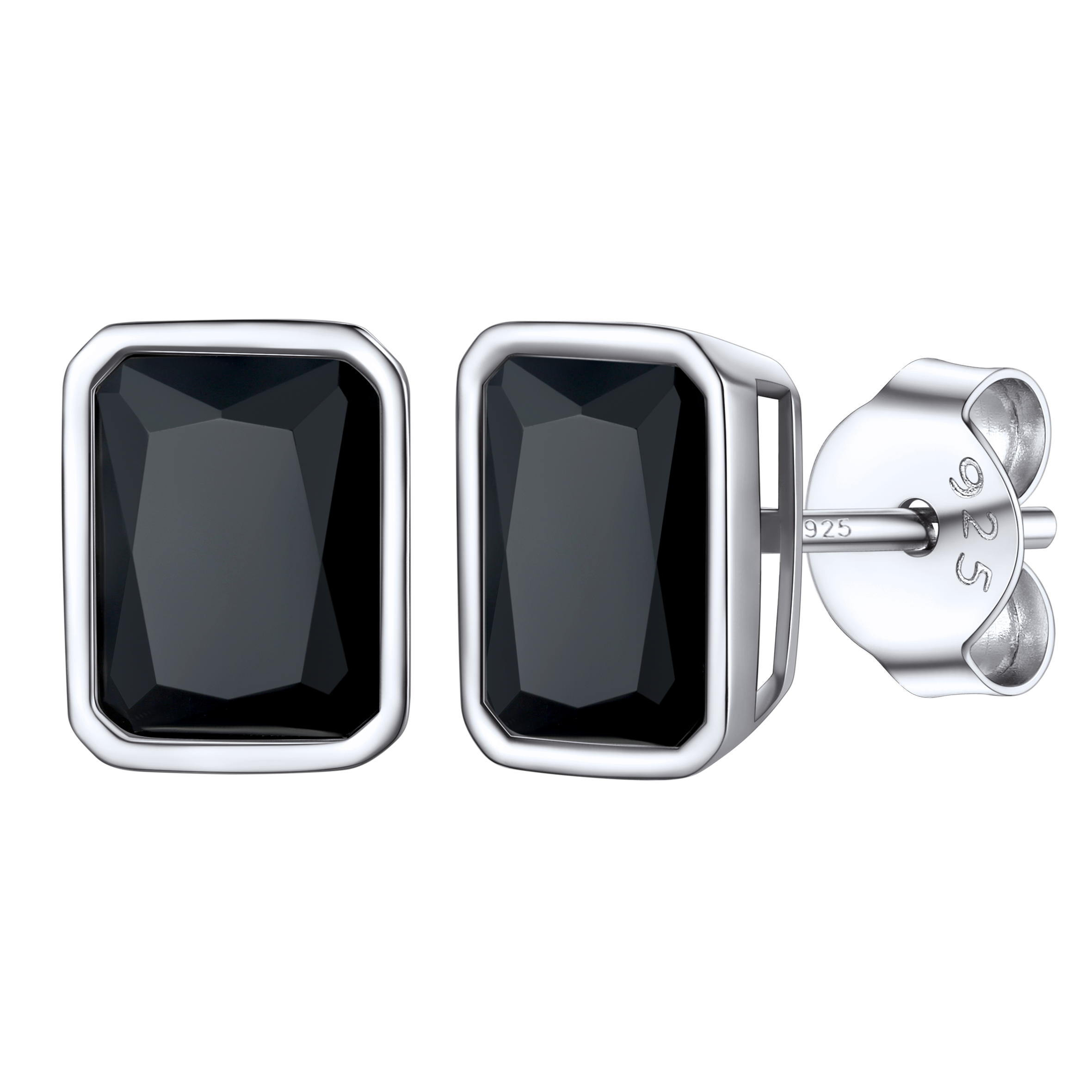 Flash Sterling Silver Stud Earrings for