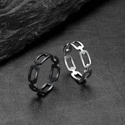 925 Sterling Silver Chain Link Rings for