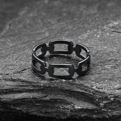 925 Sterling Silver Chain Link Rings for