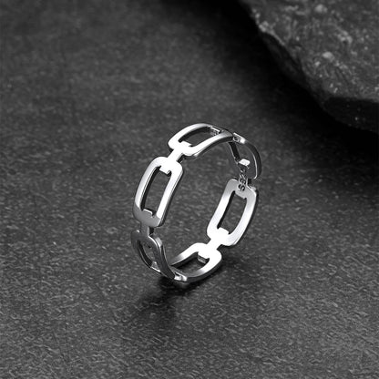 925 Sterling Silver Chain Link Rings for