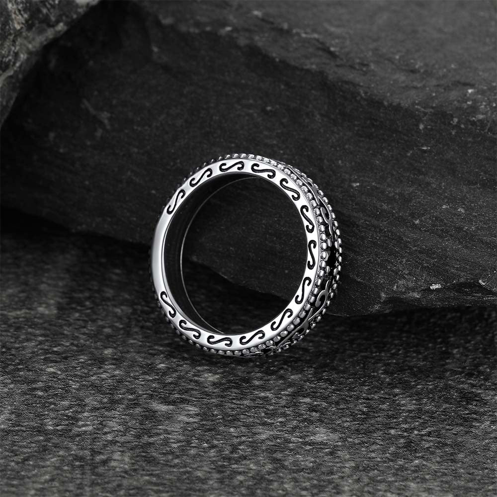 Sterling Silver Black Onyx Celtic Ring for