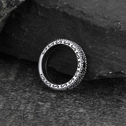 Sterling Silver Black Onyx Celtic Ring for