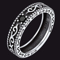 Sterling Silver Black Onyx Celtic Ring for