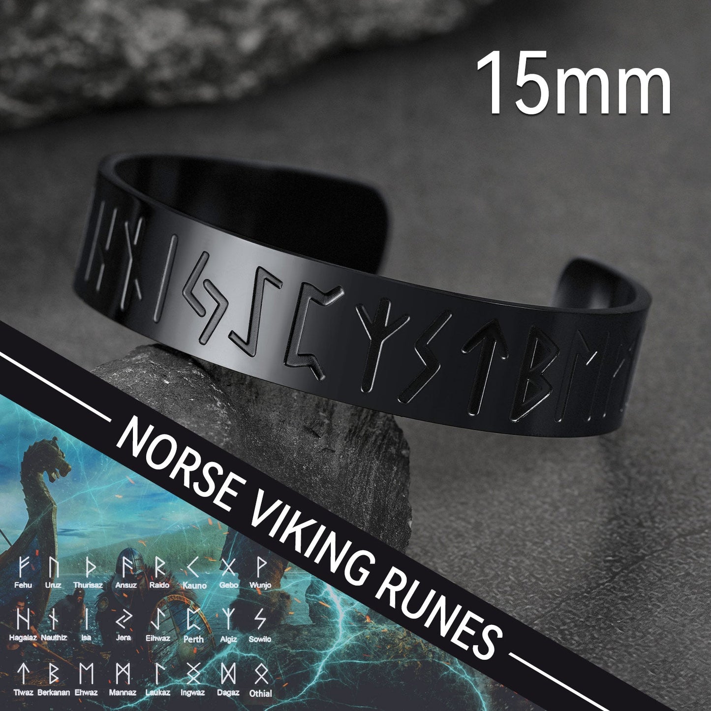 Viking Cuff Bangle Bracelet for