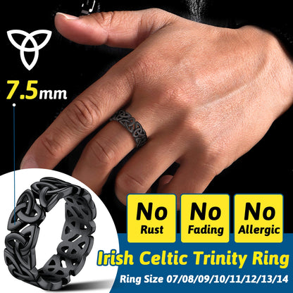 Irish Triquetra Celtic Knot Ring for