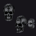 Viking Skeleton Skull Stud Earrings for