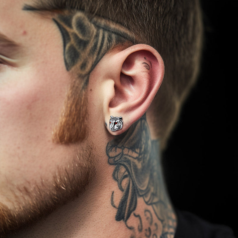 Flash Tiger Stud Earrings for