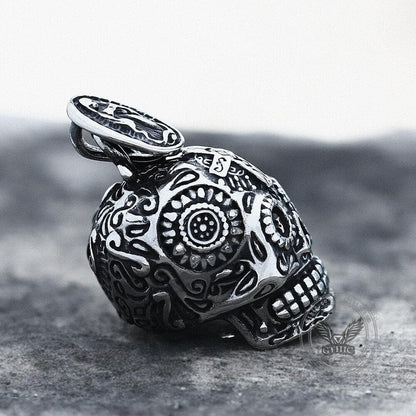 Cross Sugar Skull Pendant