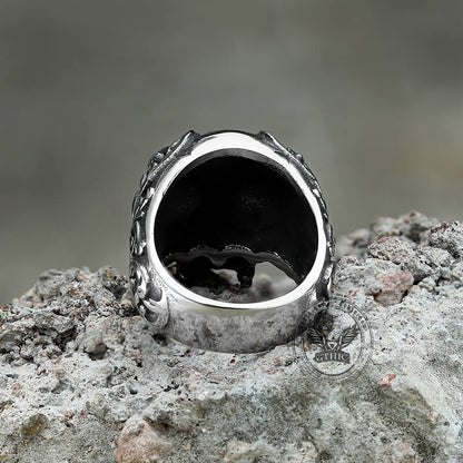 Pattern Stainless Steel Skull Ring