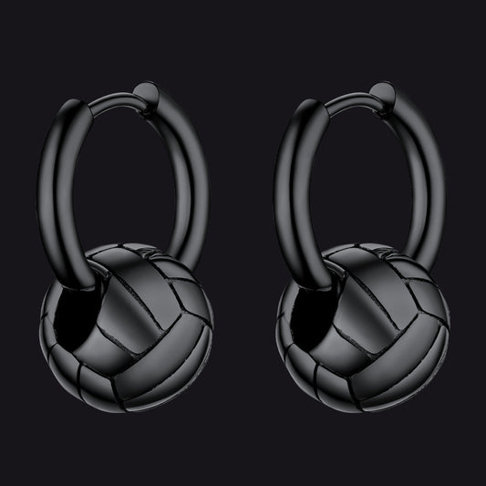 Flash Volleyball Dangle Hoop Earrings for