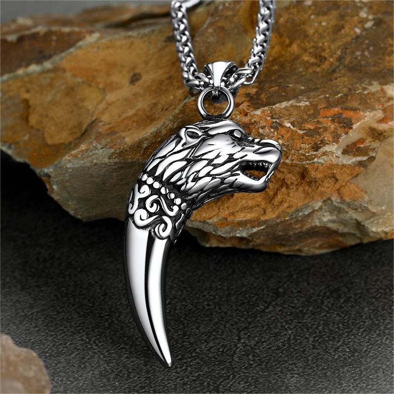 Viking Wolf Tooth Necklace for