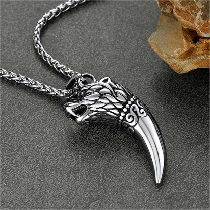 Viking Wolf Tooth Necklace for