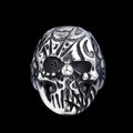 A Pierrots Webbed Skull Clown Ring