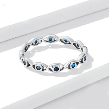 Spade & Heart Crystal Silver Ring