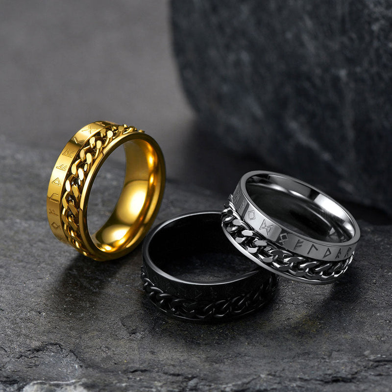 Viking Spinner Fidget Anxiety Ring for