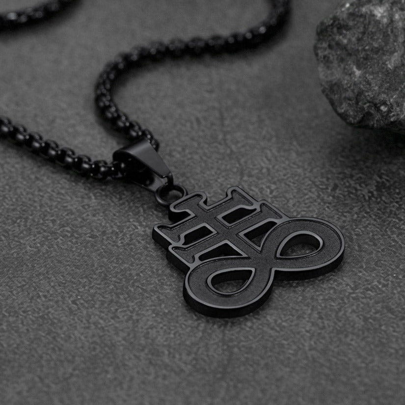 Satanic Leviathan Cross Necklace for