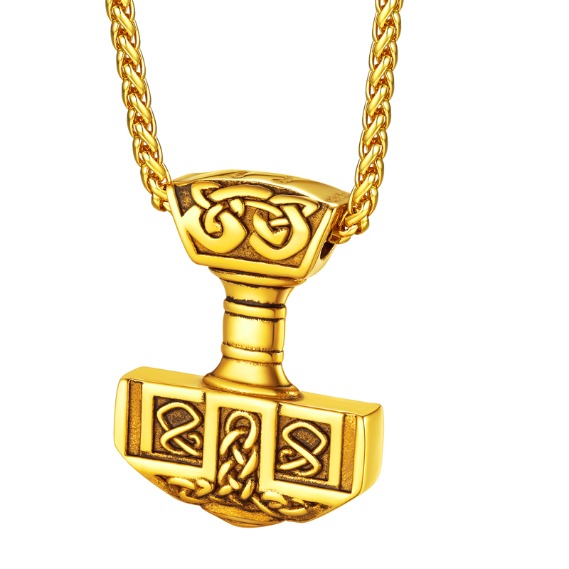 Faithheart Norse Viking Thor's Hammer Necklace Mjolnir Pendant for