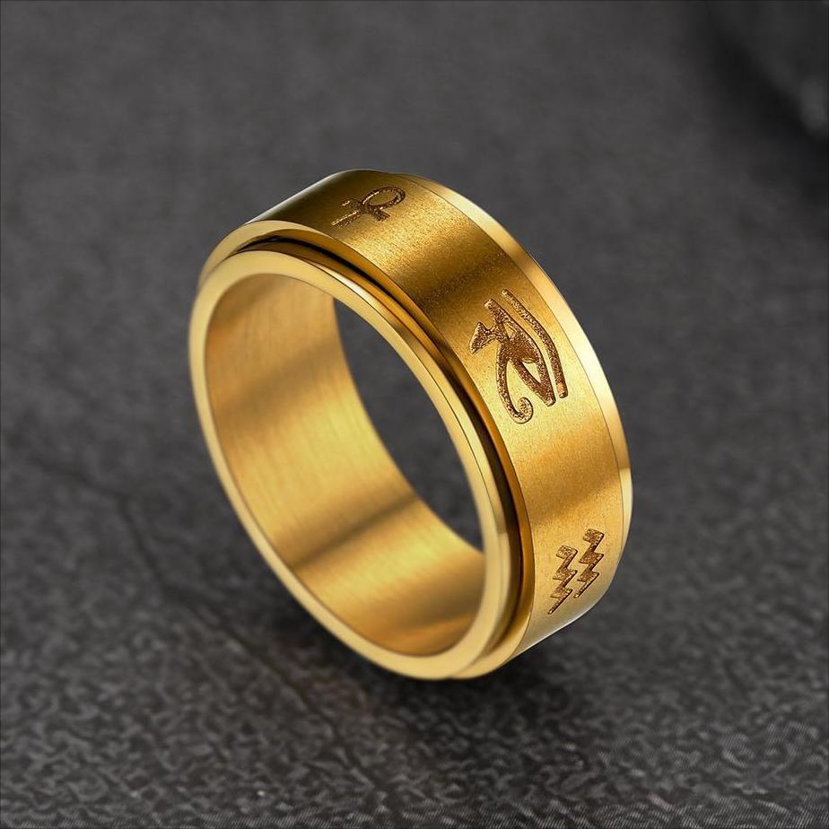 Egyptian Eye of Horus Spinning Fidget Anxiety Ring