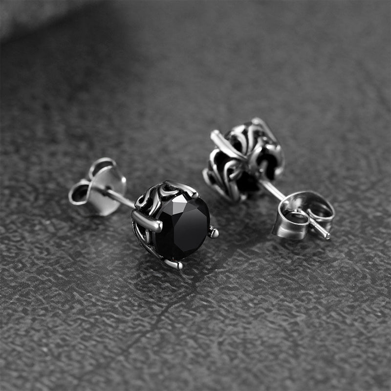 Celtic Ruby Stud Earrings for in Stainless Steel