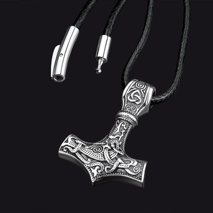 Norse Viking Thor's Hammer Necklace Mjolnir Pendant for