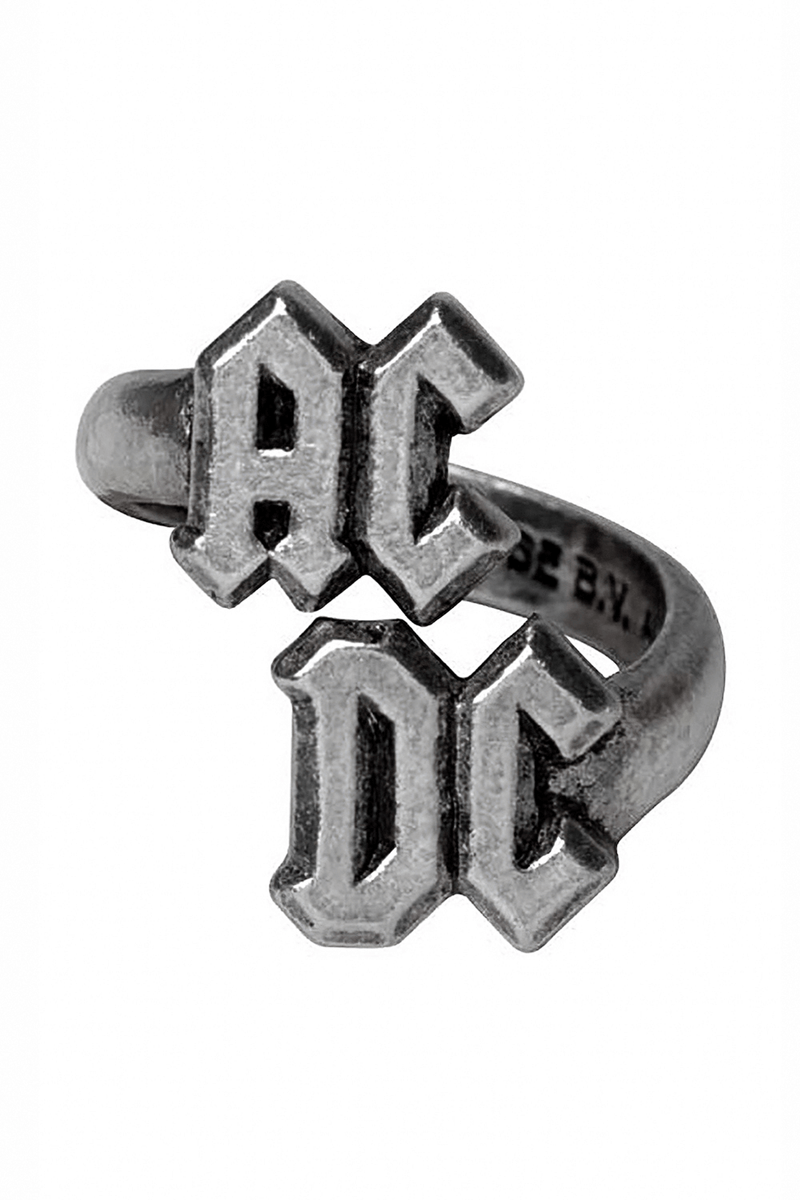 Ac/dc Band Wrap Ring - Pewter Gothic Accessory