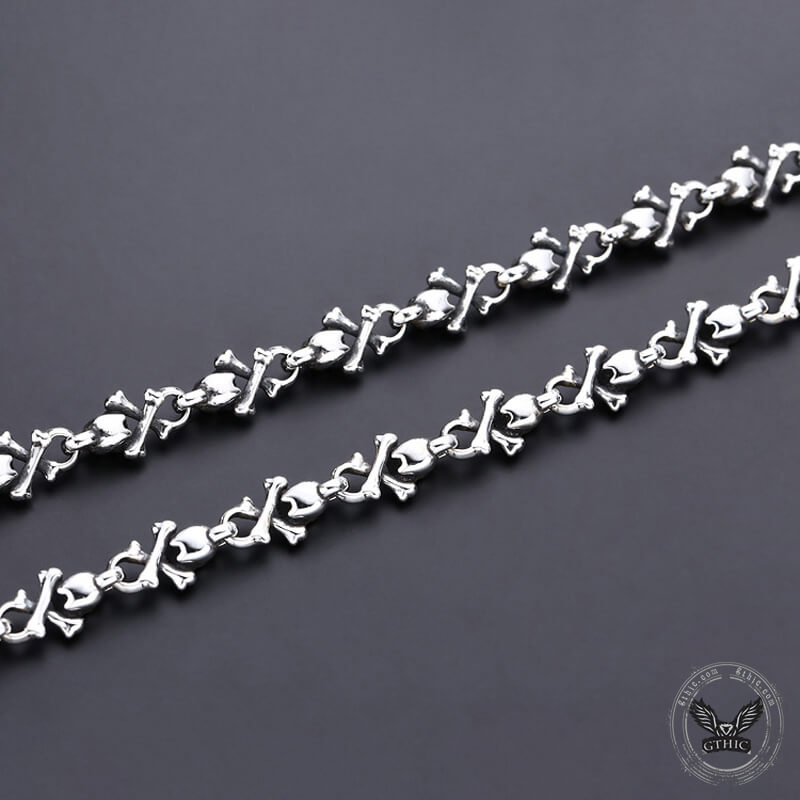 Ace of Spades Sterling Silver Skull Necklace