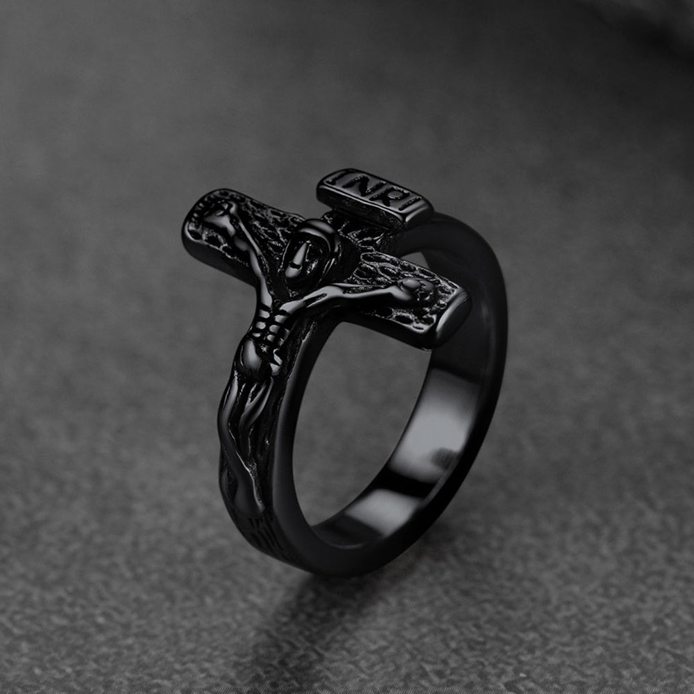 Christian Jesus Crucifix Cross Ring for