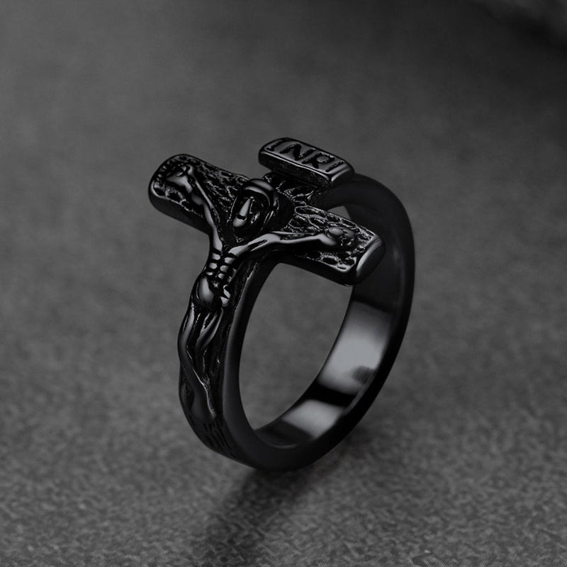 Christian Jesus Crucifix Cross Ring for