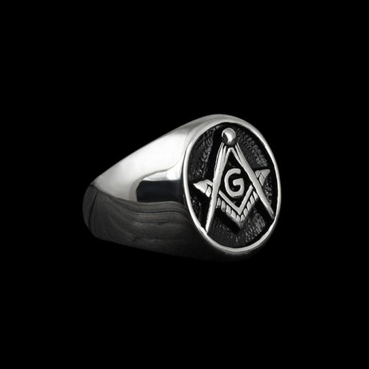 Ag Masonic Signet Ring